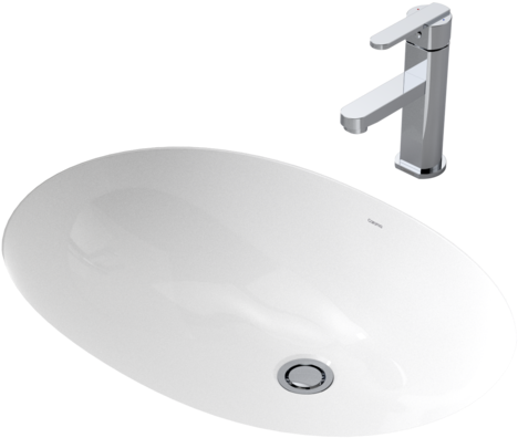 With Its Classic Elliptical Style, The Caravelle Under - Bathroom Sink (800x800), Png Download