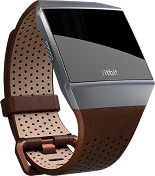 Fitbit Ionic Accessory Perforated Leather Band Cognac - Fitbit Ionic Perforated Leather Band (701x612), Png Download