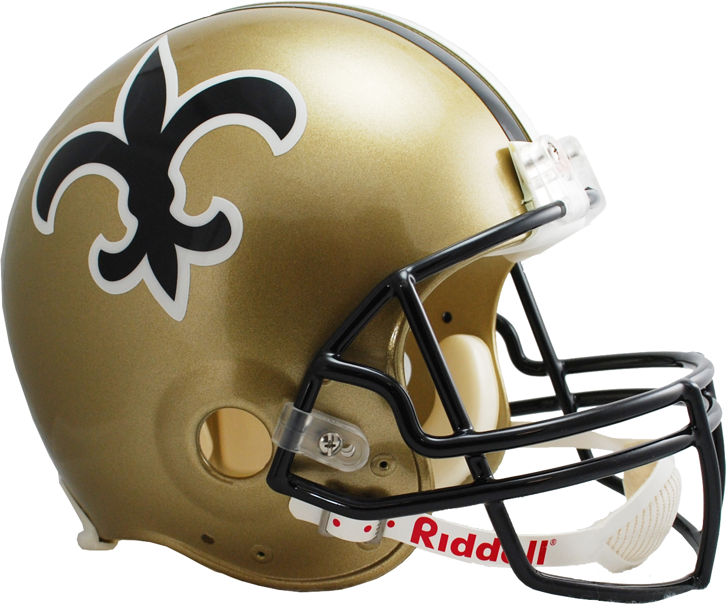 New Orleans Saints Vsr4 Replica Throwback Helmet - New Orleans Saints Helmet (1500x1300), Png Download