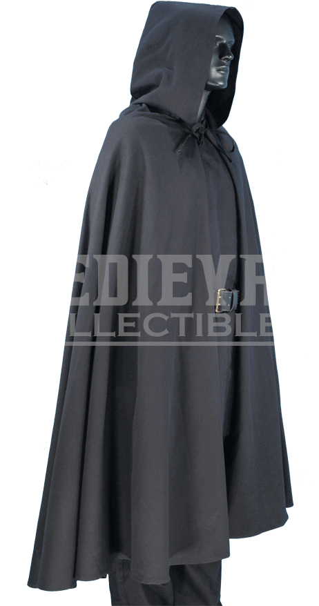 Black Hooded Cape (886x886), Png Download