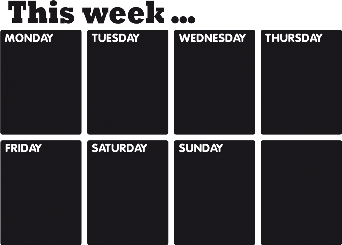 Chalkboard English Weekly Organizer - Pattern (1200x861), Png Download
