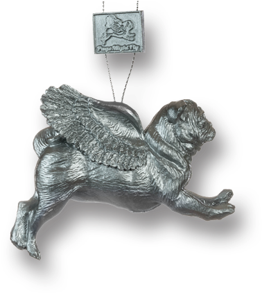 Box Of Four Silver Flying Pugs Might - Sketch (960x500), Png Download