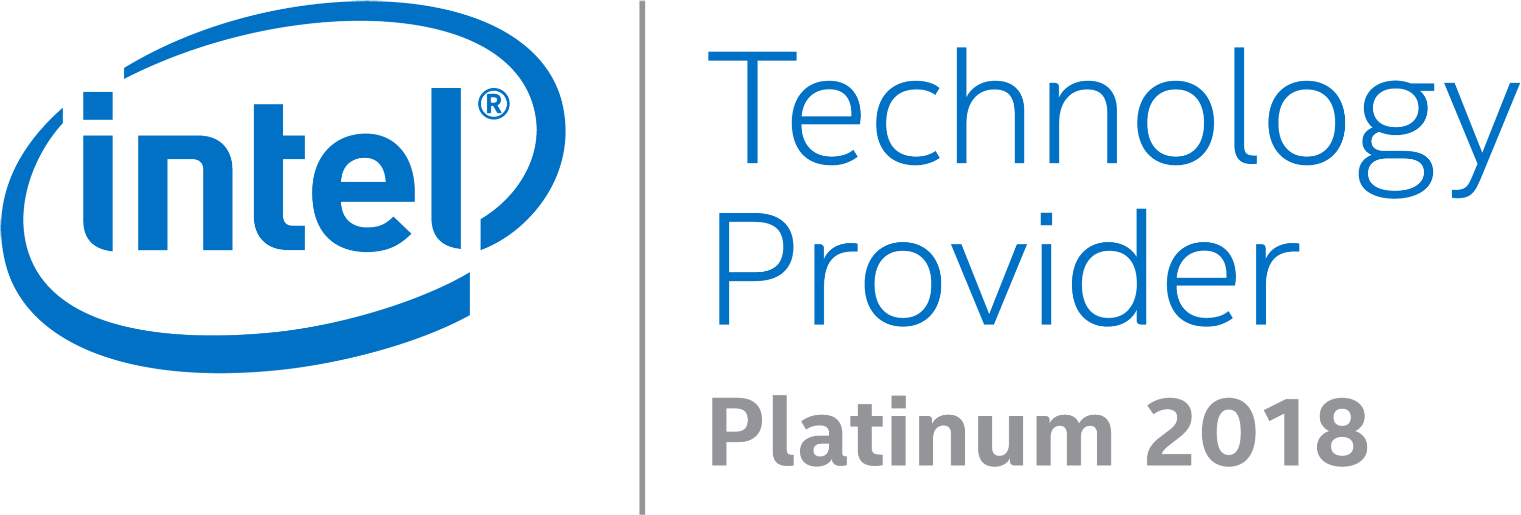 Intel Technology Provider Platinum Partner - Intel Technology Provider Platinum 2018 (3000x1025), Png Download