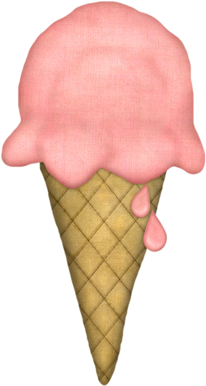 Icecream Strawberry - Birthday Ice Cream Clipart (437x800), Png Download