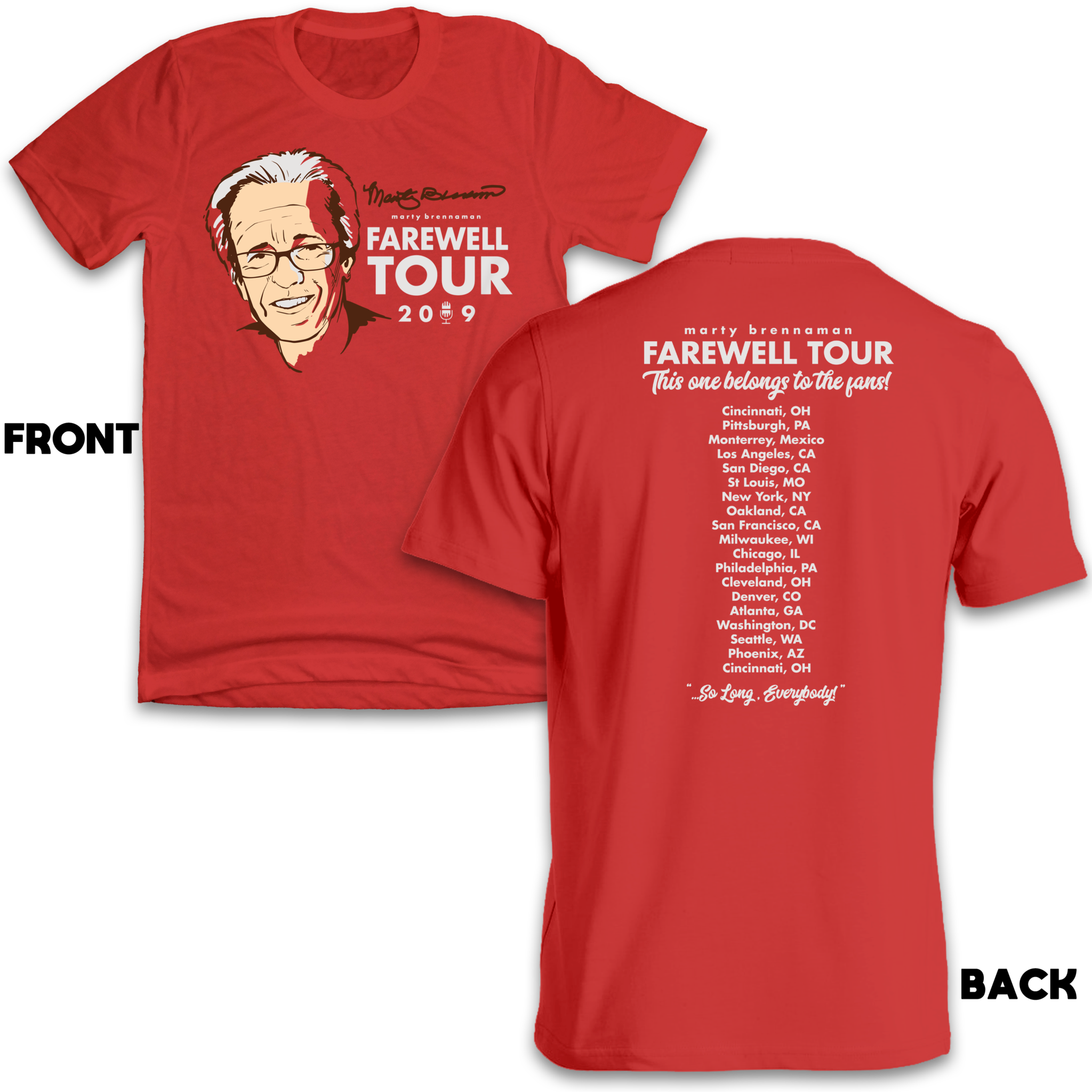 Marty Farewell Tour T-shirt Front And Back - Camisas De Equipos De La Nba (2048x2048), Png Download