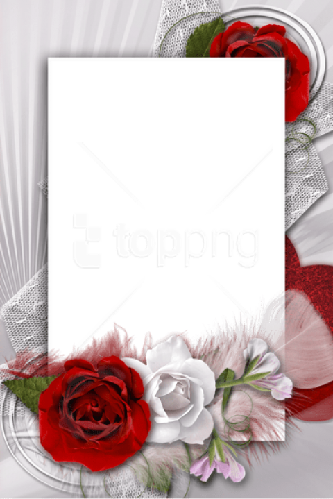 Free Png Transparent Romantic Frame With White And - Marco Para Poner Fotos Gratis (480x719), Png Download