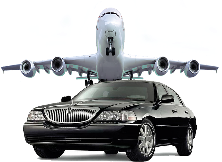 Houston Airport Limousine Transportations - Lincoln Town Car L Series Black (779x584), Png Download