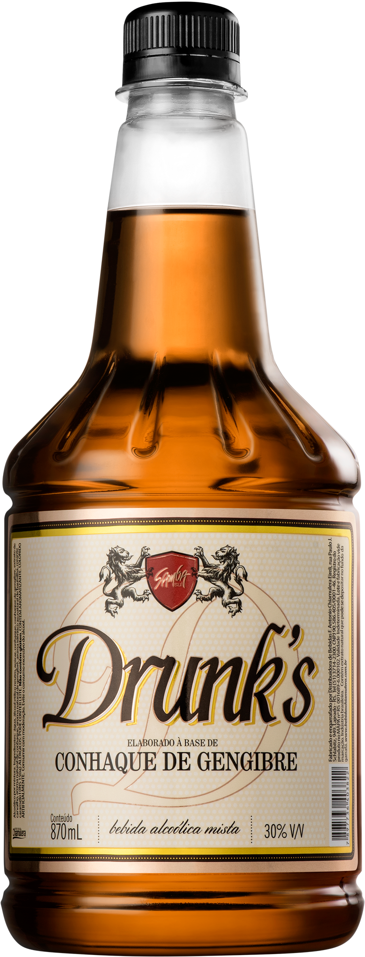 Drunk's Gengibre 870ml - Beer Bottle (1783x2678), Png Download