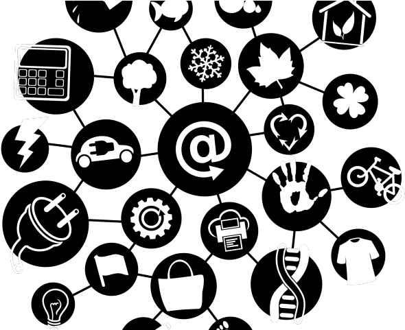 Style Clipart Iot - Social Media Png Black (640x480), Png Download