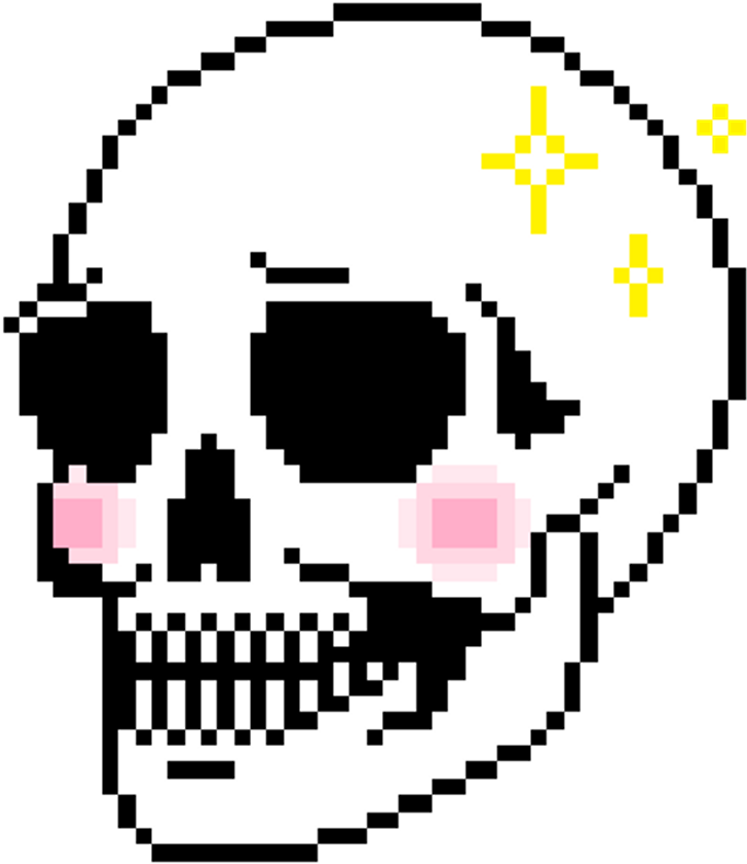 #skull #pixel #pixelart #calavera #tumblr #cool#freetoedit - Skull Pixel Art Gif (1024x993), Png Download