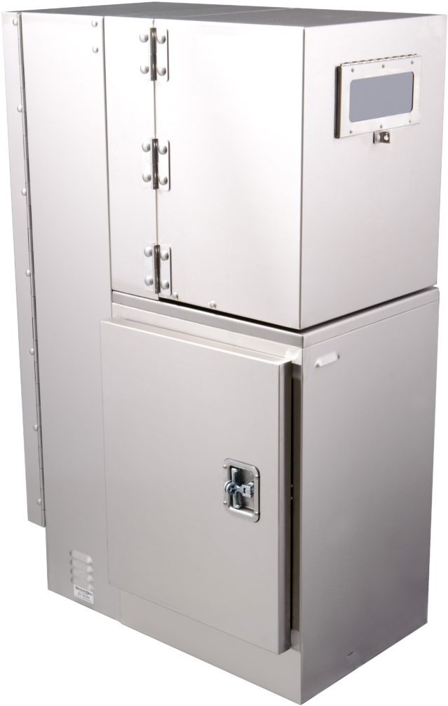 Stainless Steel Meter Pedestal With Enclosure - Refrigerator (651x1024), Png Download