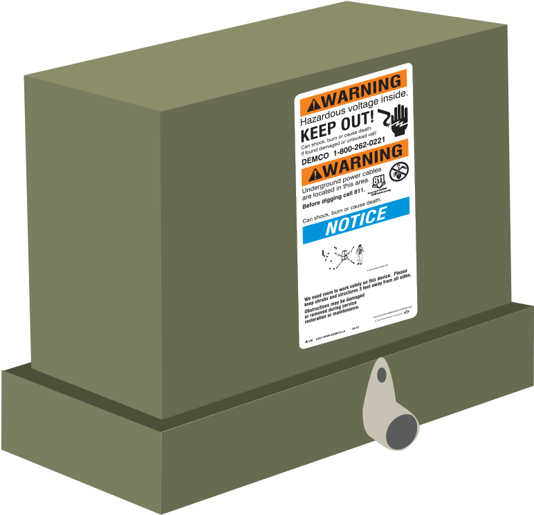 Hdpe / Fiberglass Pedestal Labels - Box (784x812), Png Download