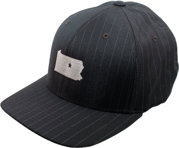 Black Pinstripe Collection Cap - Baseball Cap (960x640), Png Download