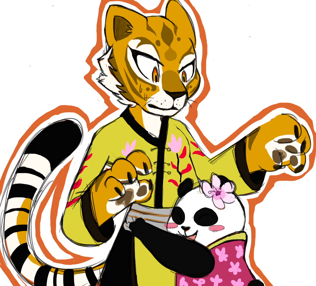 Statistics - Kung Fu Panda Anthro Tigress (1091x987), Png Download