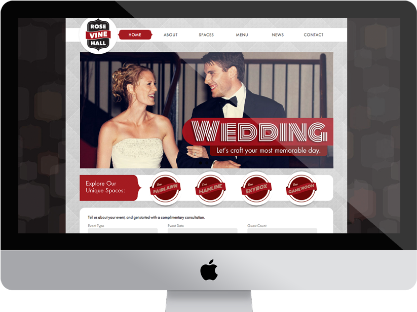 Rose Vine Hall Website - Led-backlit Lcd Display (1000x650), Png Download