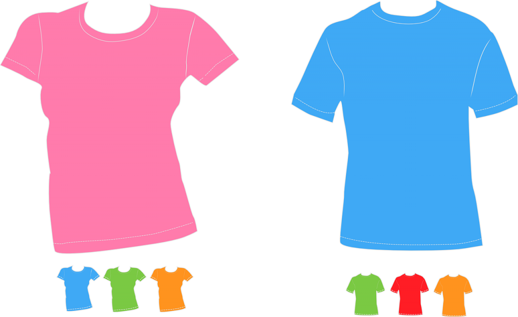Girls T Shirt Vector Png Clipart , Png - T Shirt En Vector Png (1024x626), Png Download