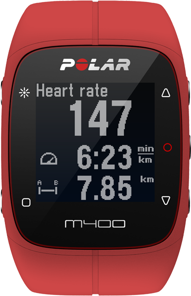 Polar M400 Gps Running Watch With Heart Rate, Red - Polar (600x600), Png Download