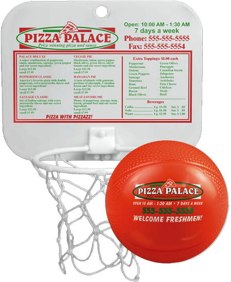 Minibackboard With Unimprinted 4" Foam Basketball - Streetball (850x600), Png Download