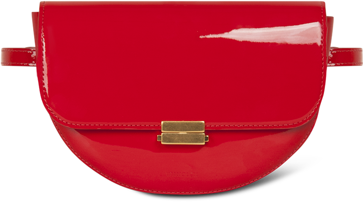 Anna Buckle Belt Bag Big Lacquer Red - Shoulder Bag (1000x1000), Png Download