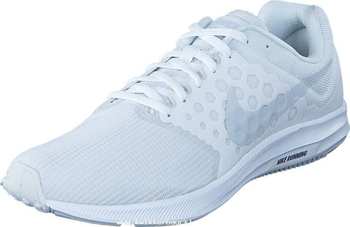 Nike Downshifter 7 White/white 60009-88 Mens Textile, - Sneakers (705x458), Png Download