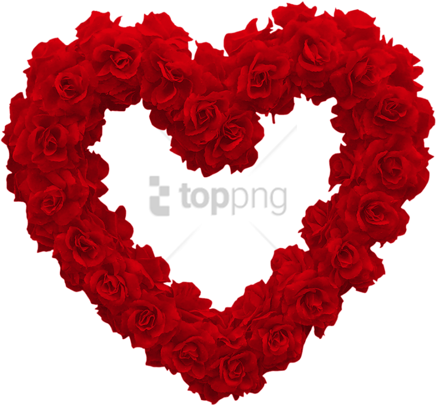 Free Png Download Love Heart Of Roses Png Images Background - Rose Heart Png (850x789), Png Download