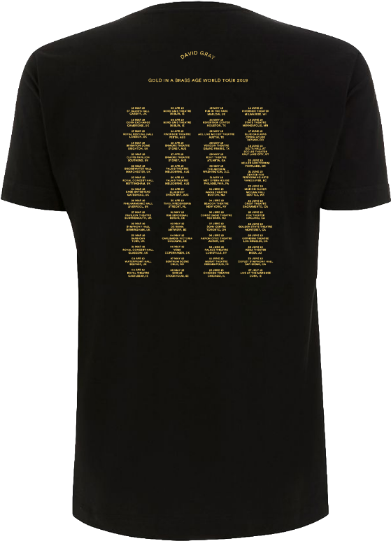 Picture Of Gold In A Brass Age World Tour T-shirt - Active Shirt (800x800), Png Download