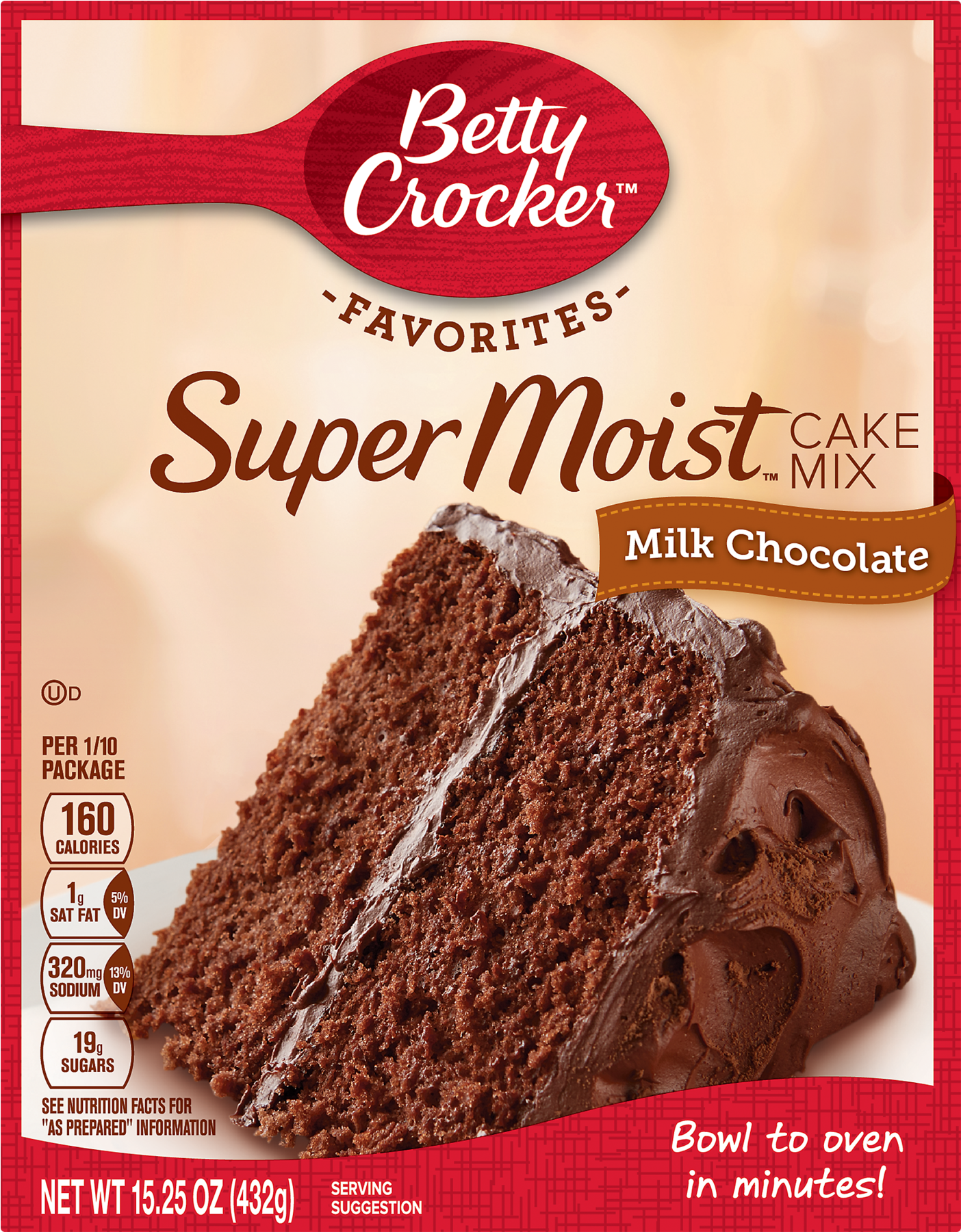 Betty Crocker Super Moist Milk Chocolate Cake Mix, - Betty Crocker Chocolate Cake Super Moist (1800x1800), Png Download