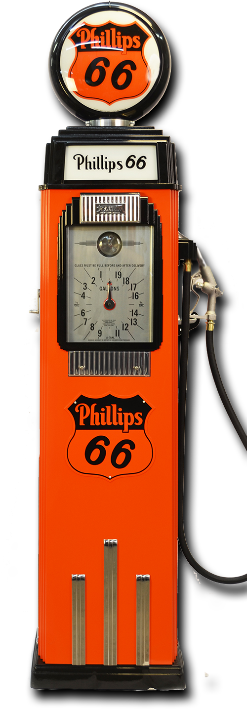 Tokheim 36b Clockface Pump - Phillips 66 (500x1468), Png Download
