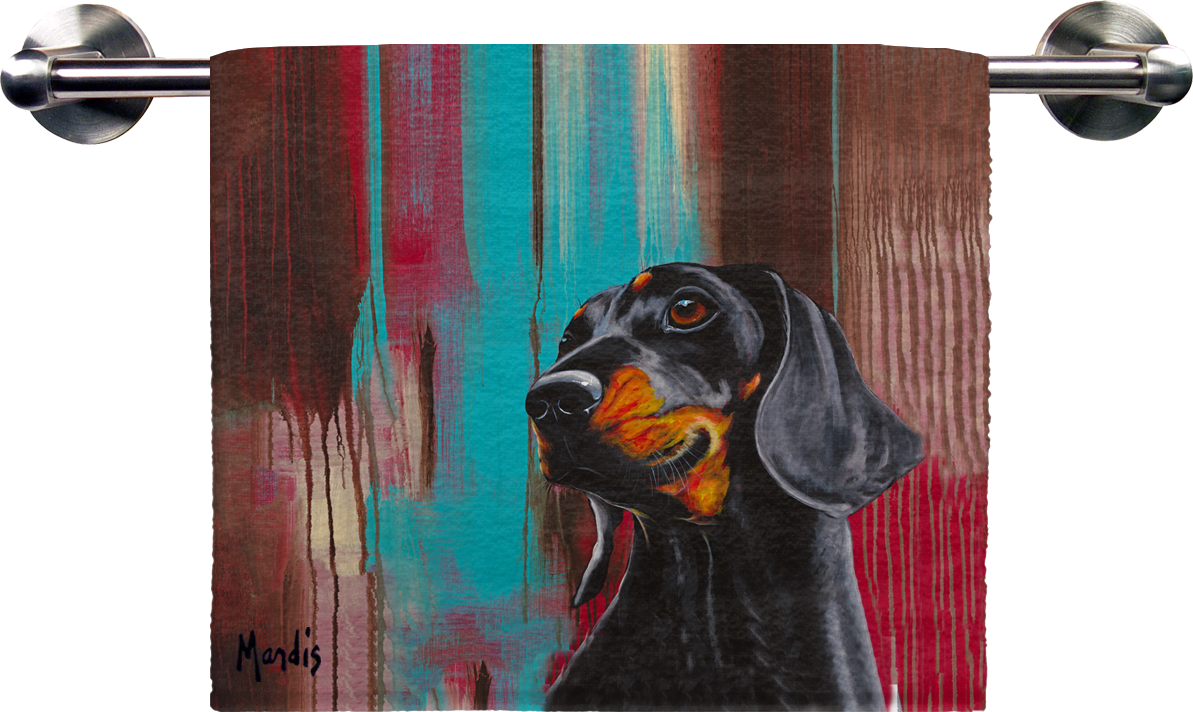 Dachshund Hand Towel - Dachshund (1193x712), Png Download