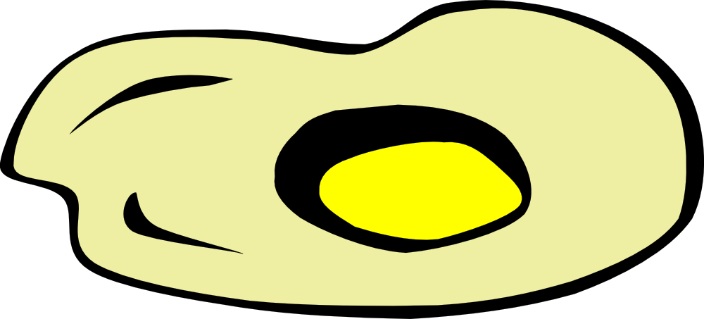 Fast Food, Breakfast, Fried Egg - Fried Eggs Clipart (1000x453), Png Download