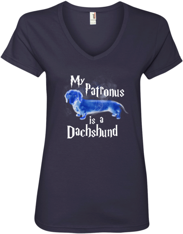 My Patronus Is A Dachshund Ladies' V Neck T Shirt - Mom Of Boys Less Drama Than Girls But Harder To Keep (960x960), Png Download