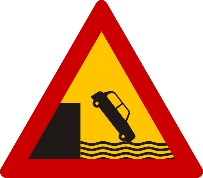 Traffic Sign Gr - Falling Rocks Road Sign (649x568), Png Download