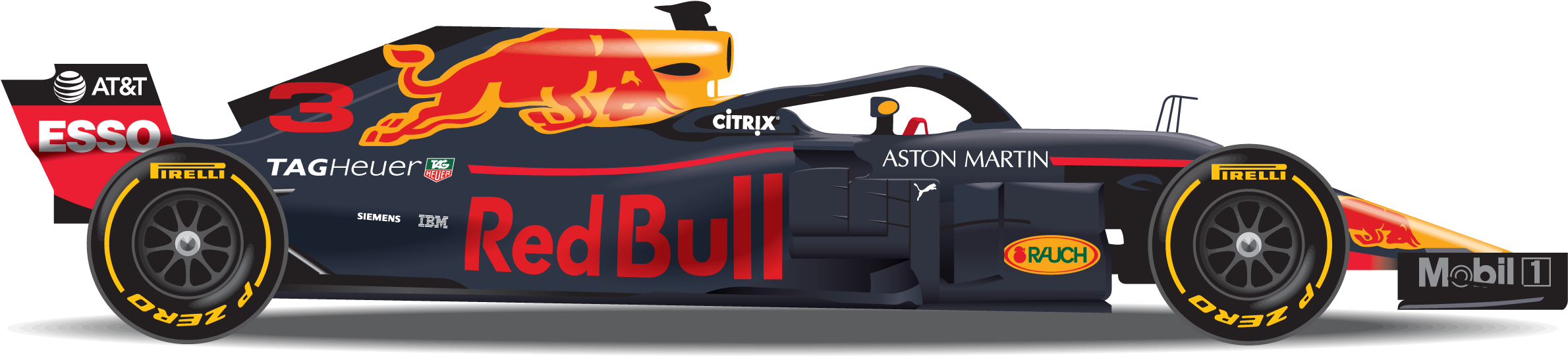 Red Bull - Formula One Car (2400x600), Png Download