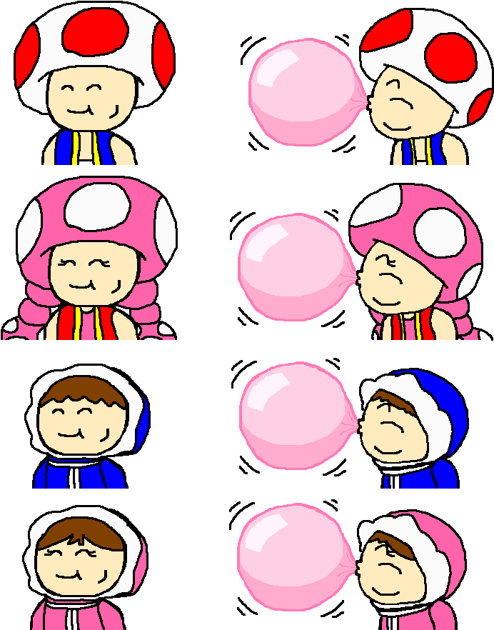 Blowing Bubble Gum Fun By Pokegirlrules - Cartoon (692x882), Png Download