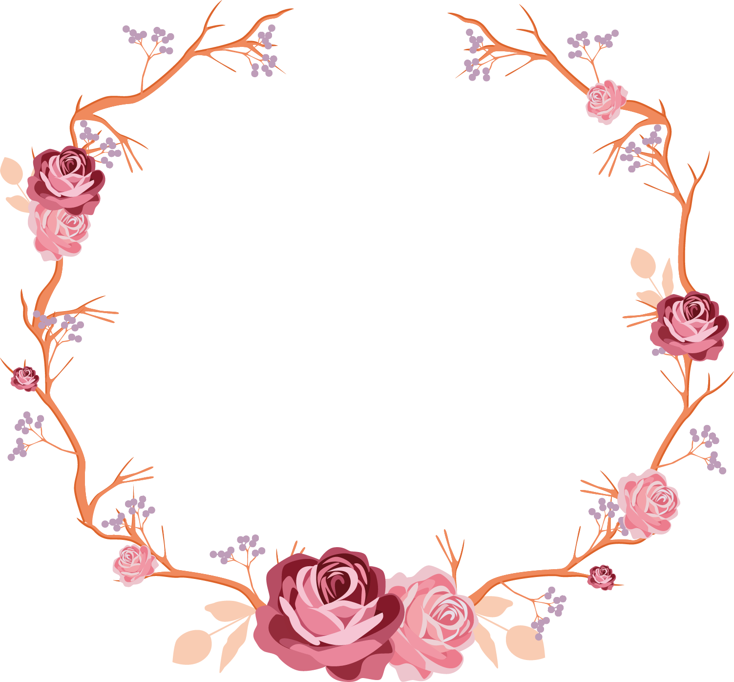 1503 X 1396 13 - Flower Design Round Label (1503x1396), Png Download