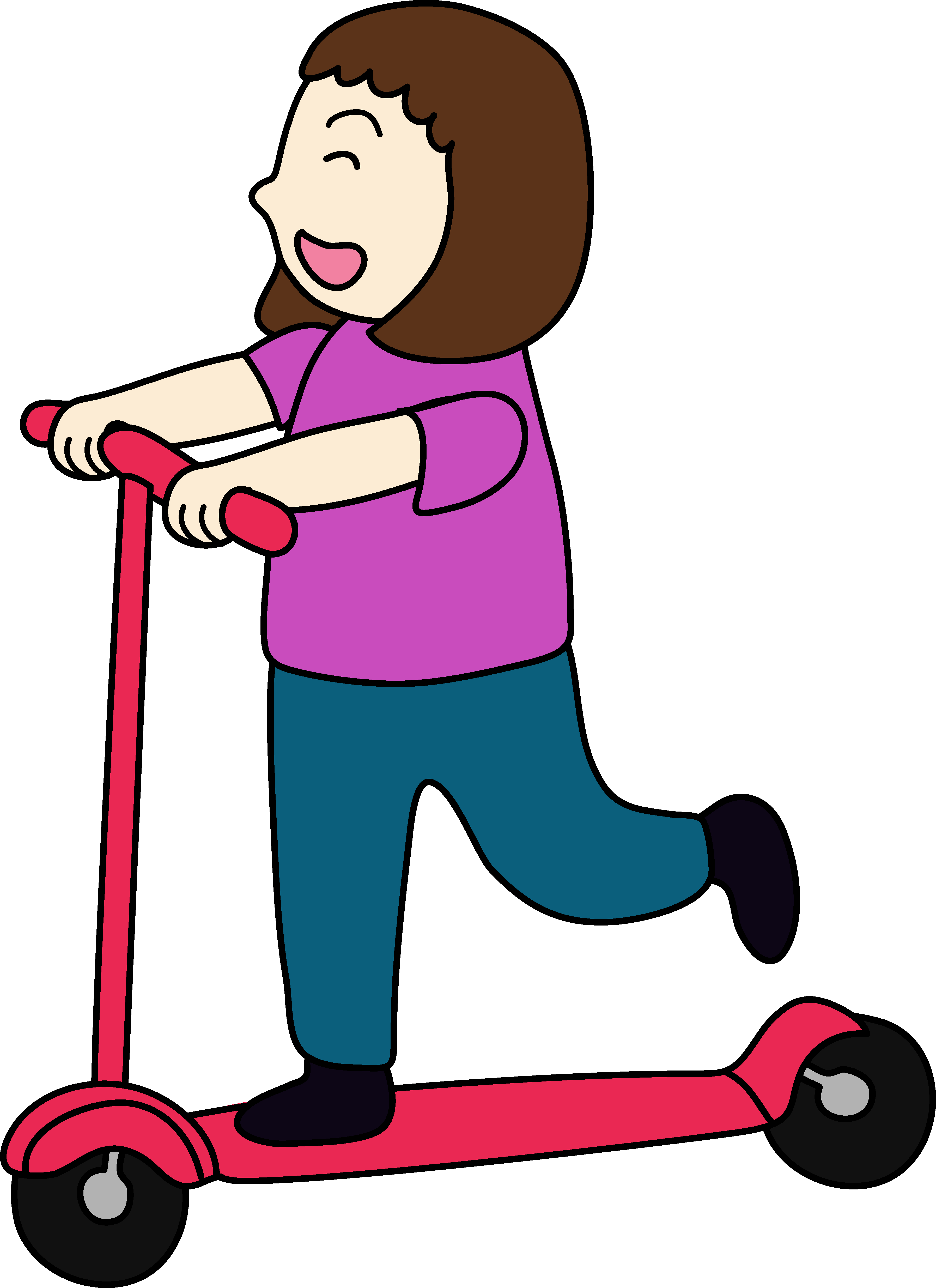 Clip Of Girl Riding Free Clip Art - Play (3590x4939), Png Download