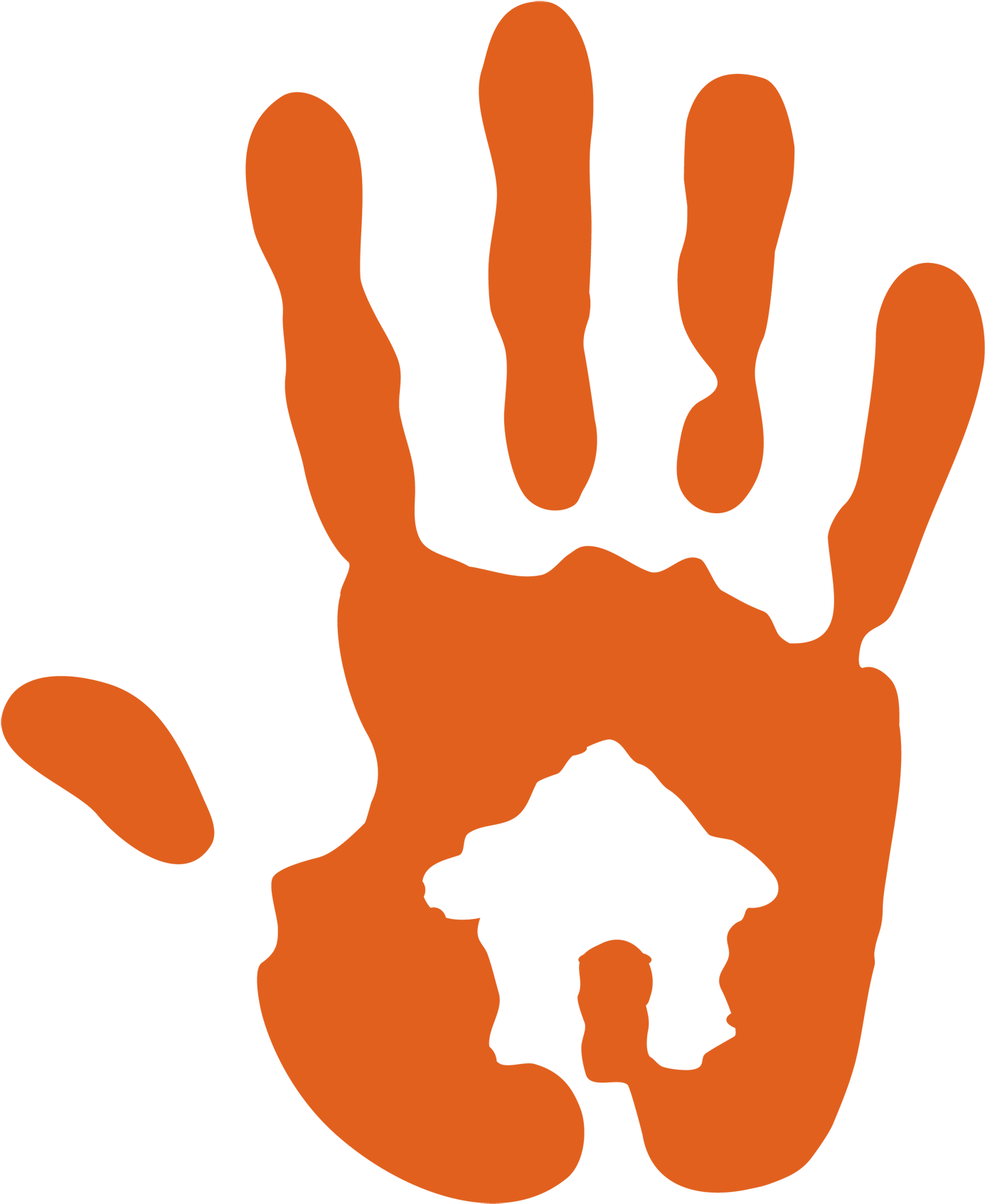 1489 X 1800 3 - Orange Hands (1489x1800), Png Download