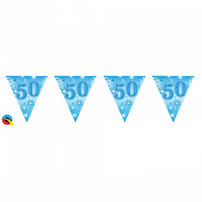 Blue Foil Birthday Flag Bunting - Qualatex (700x700), Png Download