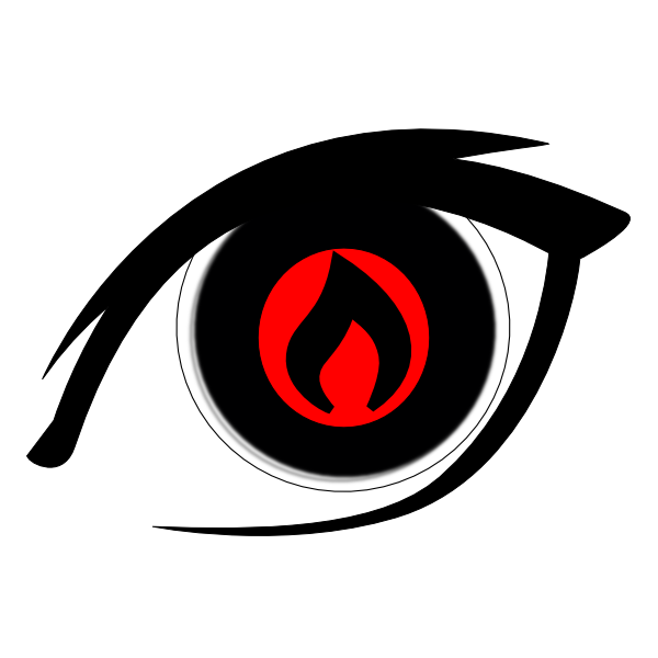 Small - Eye On Fire Clip Art (600x600), Png Download
