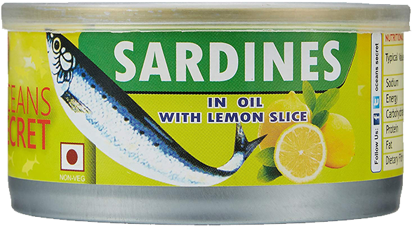 Oceans Secret Sardines In Lemon Slice, 180g - Infant Formula (600x600), Png Download