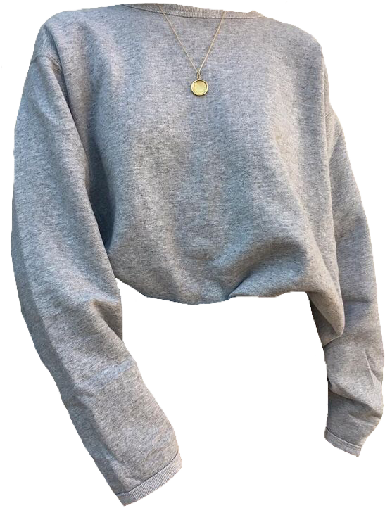Grey Sweater Polyvore Moodboard Filler - Png Polyvore Sweater Grey (558x735), Png Download