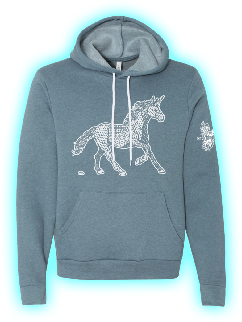 Unicorn Pullover Preview (1000x1135), Png Download