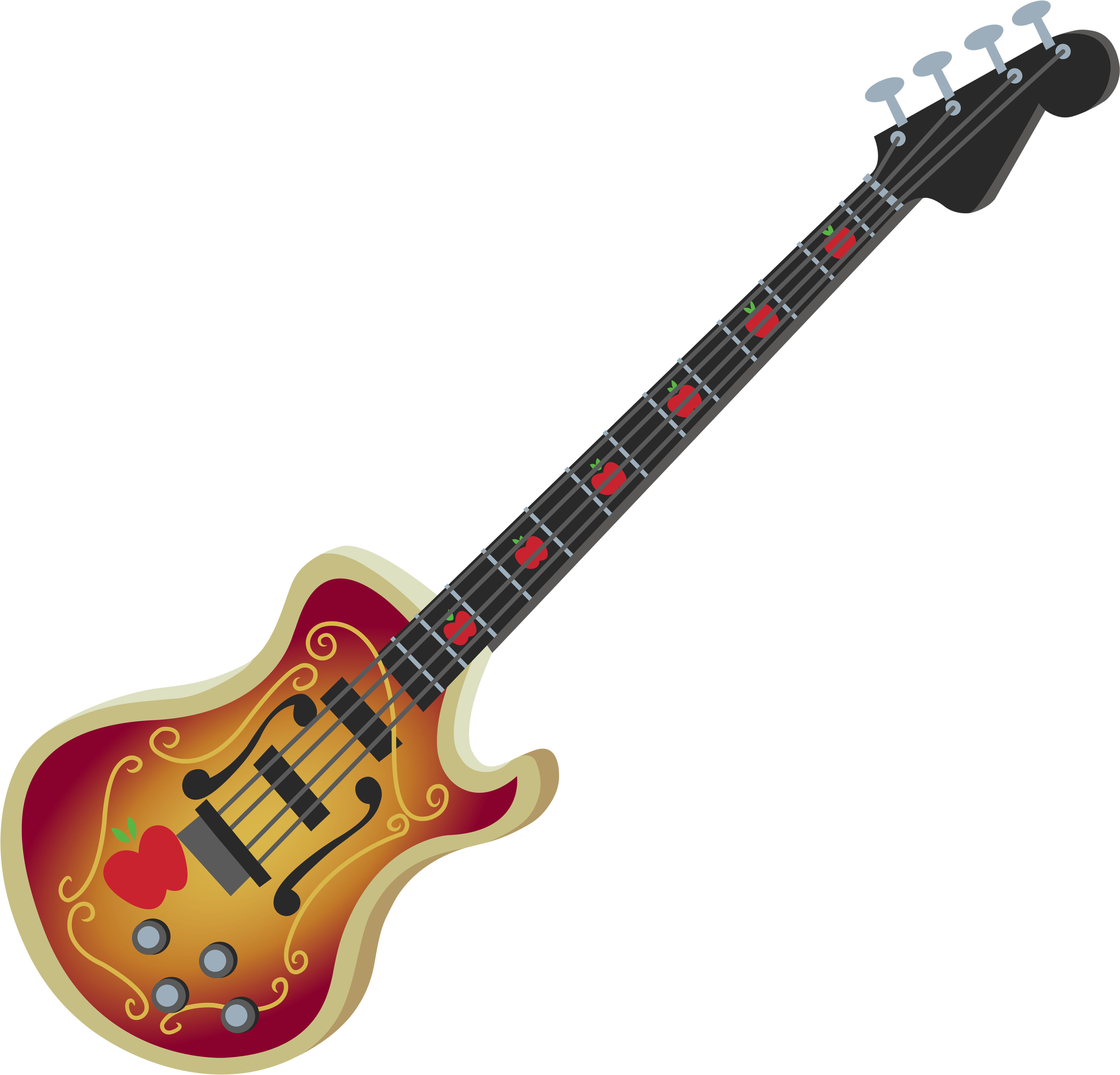 Applejack Bass Guitar - Ibanez 6 String Multiscale Bass (4000x3838), Png Download