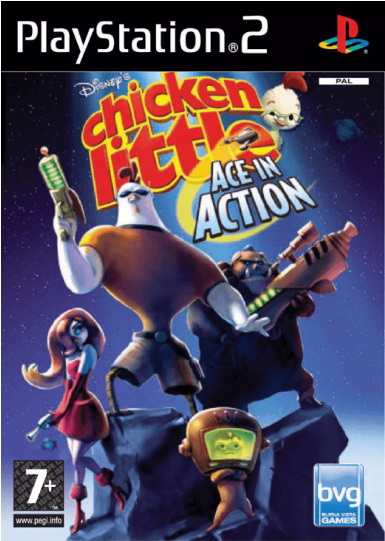 Disneys Chicken Little Ace In Action [ps2, Английская - Chicken Little Ace In Action Wii (800x540), Png Download