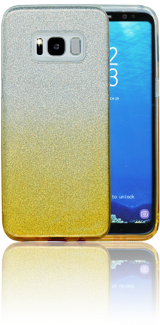Samsung Galaxy S8 Mm Glitter Hybrid Gold - Iphone (654x1280), Png Download