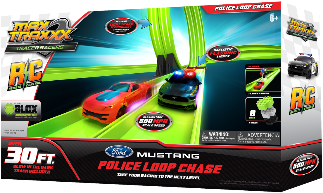 Skullduggery Speed Racer - Max Traxxx Tracer Remote-control Infinity Loop Set (1280x841), Png Download