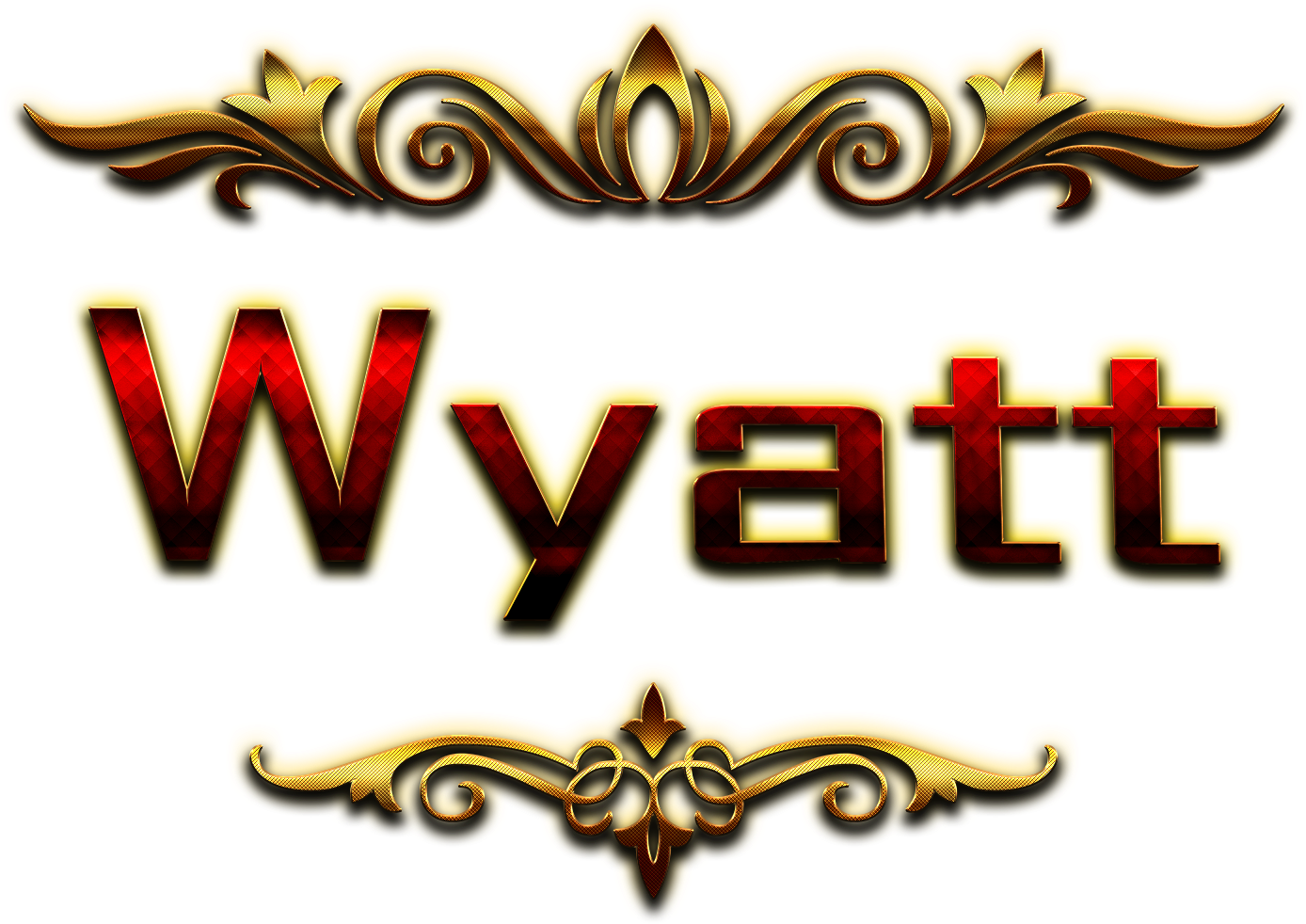 Wyatt Decorative Name Png - Abhi Name (1591x1110), Png Download
