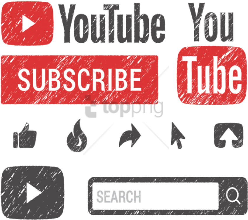Free Png Download Rank In Youtube - Youtube Icon Subscribe Png (850x753), Png Download