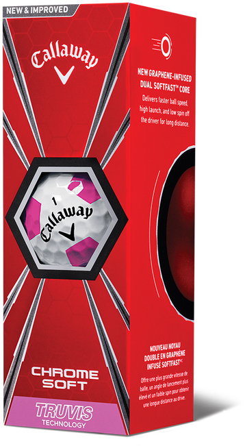 Callaway Chrome Soft Truvis Pink Golf Balls - Chrome Soft Callaway Truvis (700x700), Png Download