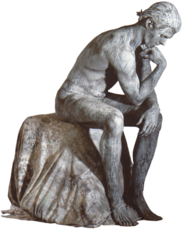 The Thinker - Carving (668x792), Png Download